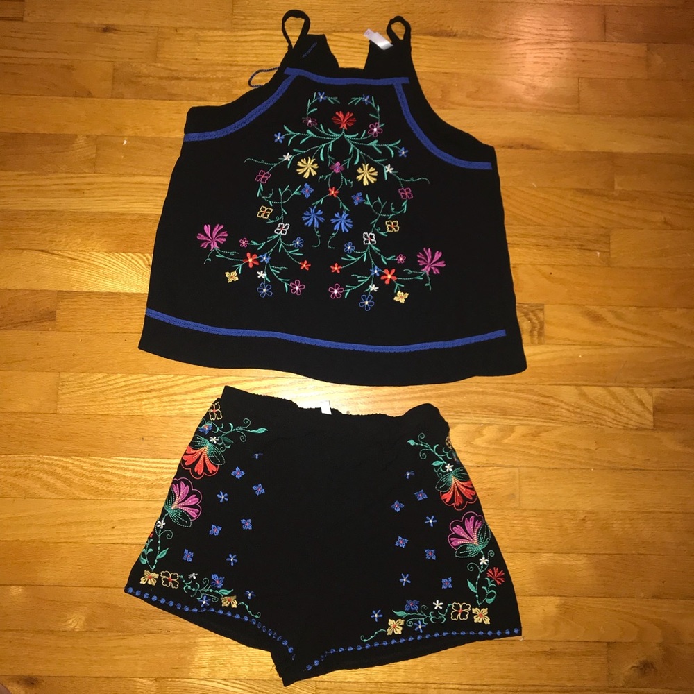 Tropical Floral Two Piece Short Set - Picture 1 of 3